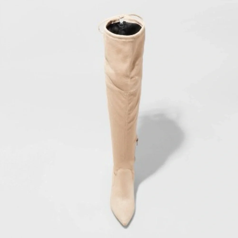 A New Day Women's Greta Tall Dress Boots - Beige size 6 - Picture 2 of 8